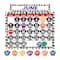 Colorful Paw Prints Calendar Bulletin Board Display Set